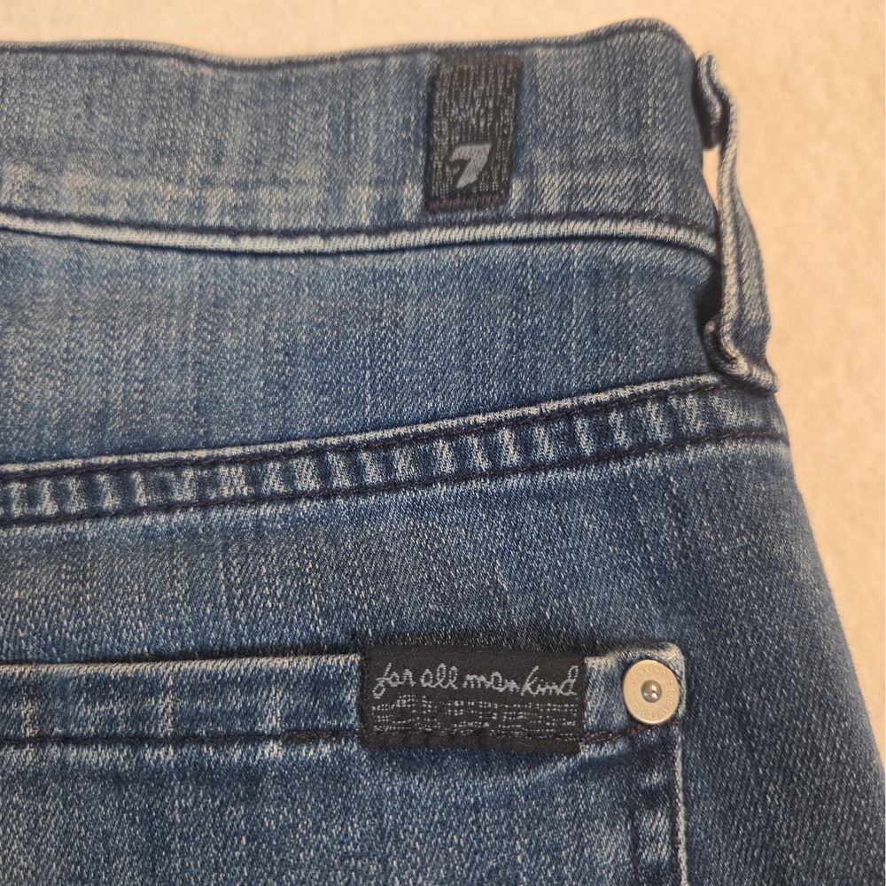 Seven For All Mankind Austyn Mens Straight Leg Jeans Med Wash Whisker Size 34/29 - Picture 14 of 14